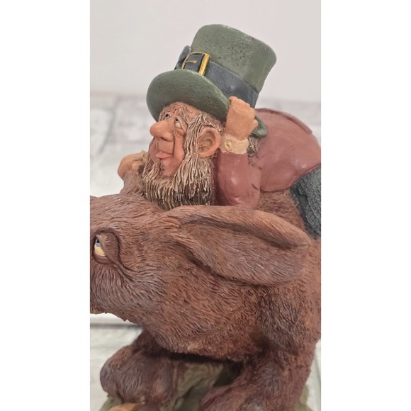 uthentic Blarney Stone Leprechaun Figure Declan's‎ Finnian's Guardians 1491/2000 - Picture 2 of 11